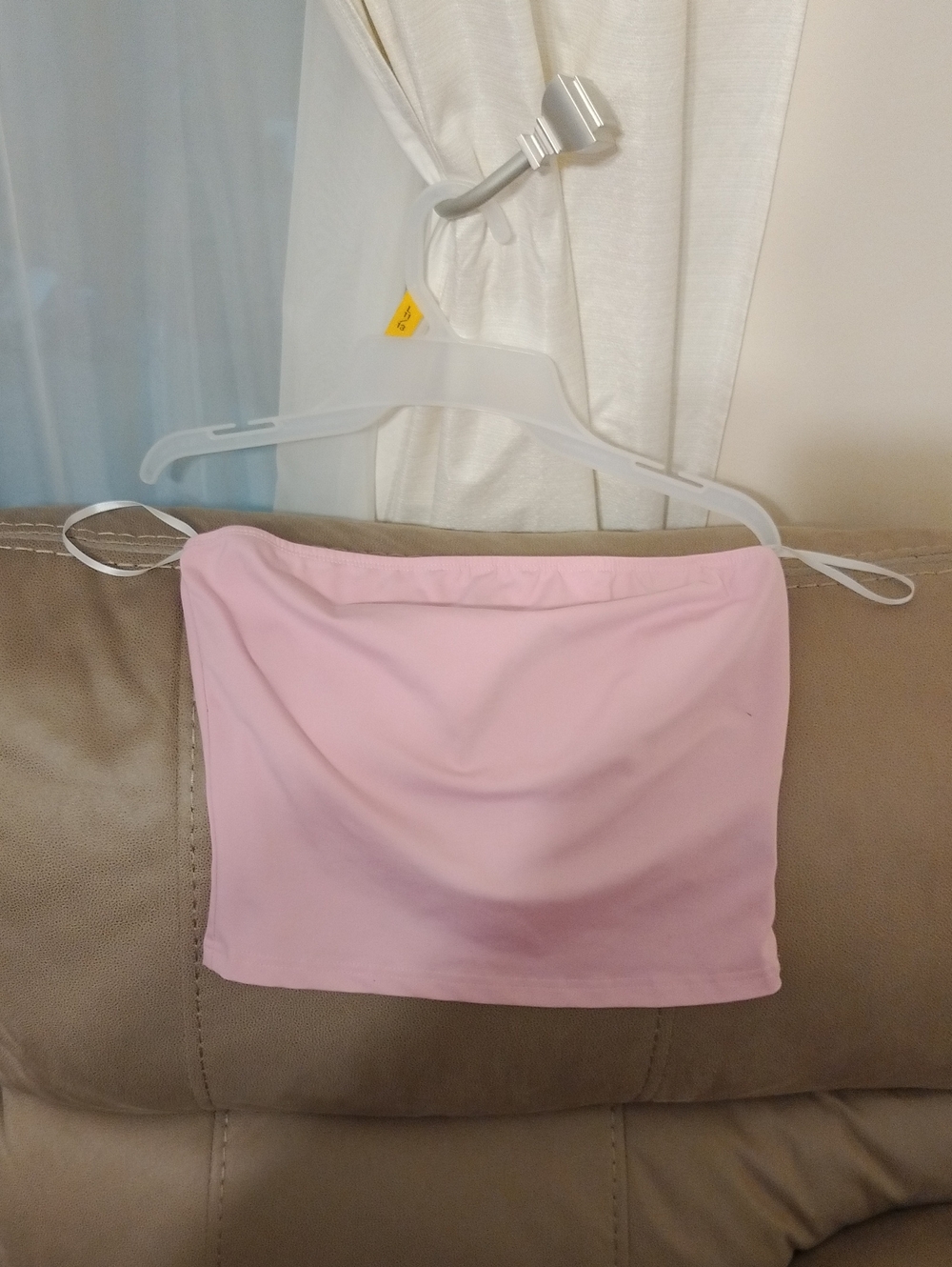 SHEIN Pink Strapless Crop Top
